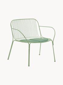 Fauteuil de jardin Hiray, Acier galvanisé, laqué, Vert sauge, larg. 73 x prof. 65 cm