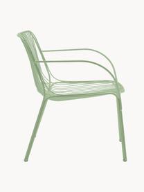 Fauteuil de jardin Hiray, Acier galvanisé, laqué, Vert sauge, larg. 73 x prof. 65 cm