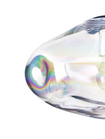 Deckenleuchte Amora aus irisierendem Glas, Lampenschirm: Glas, Baldachin: Metall, gebürstet, Irisierend, Chromfarben, Ø 35 x H 28 cm