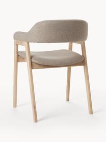 Drevená stolička s opierkami Santiano, Béžová, Š 58 x H 58 cm