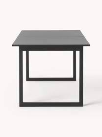 Rozkladací jedálenský stôl Calla, Dubové drevo, čierna lakovaná, Š 120/160 x H 90 cm
