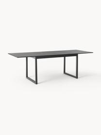 Mesa de comedor extensible Calla, tamaños diferentes, Tablero: fibra de densidad media (, Patas: madera de roble maciza la, Madera de roble pintada en negro, An 120-160 x F 90 cm