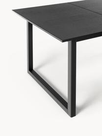 Mesa de comedor extensible Calla, tamaños diferentes, Tablero: fibra de densidad media (, Patas: madera de roble maciza la, Madera de roble pintada en negro, An 120-160 x F 90 cm