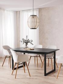 Rozkládací jídelní stůl Calla, různé velikosti, Dubové dřevo, černě lakované, Š 120/160 cm, H 90 cm