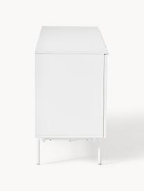 Credenza in legno Elona, Gambe: metallo verniciato a polv, Bianco, Larg. 160 x Alt. 75 cm