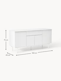 Enfilade Elona, Blanc, larg. 160 x haut. 75 cm