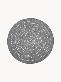 Tapis rond réversible intérieur-extérieur Bali, Gris, blanc crème, Ø 140 cm (taille M)