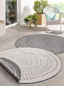 Tapis rond réversible intérieur-extérieur Bali, Gris, blanc crème, Ø 140 cm (taille M)