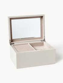 Coffret à bijoux avec miroir Taylor, Beige clair, haute brillance, larg. 26 x prof. 19 cm