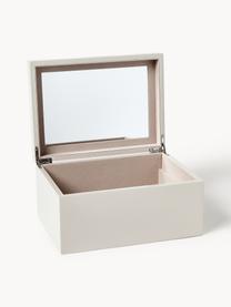 Coffret à bijoux avec miroir Taylor, Beige clair, haute brillance, larg. 26 x prof. 19 cm