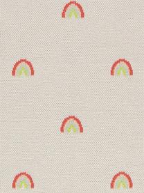 Manta Rainbow, 100% algodón ecológico, Beige claro, naranja, azul, rojo, amarillo, An 76 x L 100 cm