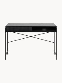 Petit bureau Angus, Noir, larg. 110 x prof. 50 cm