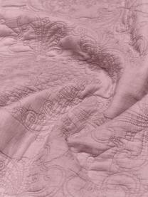 Bestickte Tagesdecke Madlon, Bezug: 100% Baumwolle, Mauve, B 180 x L 250 cm (für Betten bis 140 x 200 cm)