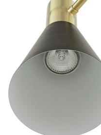 Lampa wisząca Sia, Klosz: czarny, matowy Osłona mocowania sufitowego i stelaż lampy: mosiądz szczot, Ø 75 cm