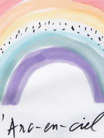 Designer Kissenhülle Rainbow von Kera Till, 100% Baumwolle, Weiss, Mehrfarbig, 40 x 40 cm