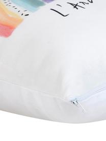 Housse de coussin 40x40 design Rainbow von Kera Till, Blanc, multicolore