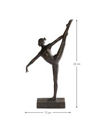 Decoratief object Dancer met antieke afwerking, Polyresin in metaaloptiek, Zwart, B 17 cm x H 32 cm