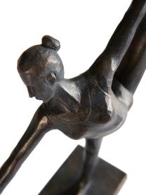 Oggetto decorativo con finitura antica Dancer, Poliresina effetto metallo, Nero, Larg. 17 x Alt. 32 cm