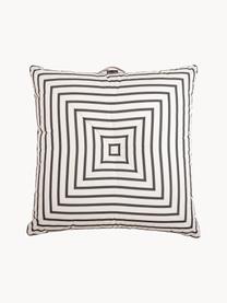 Coussin de sol de jardin rayé Cozy, Noir, larg. 85 x long. 85 x haut. 24 cm