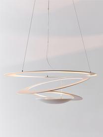 Grande suspension Pirce, larg. 69 cm, Aluminium, laqué, Blanc, larg. 69 x haut. 23 cm