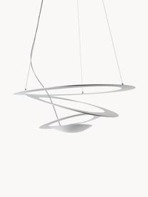 Grande suspension Pirce, larg. 69 cm, Aluminium, laqué, Blanc, larg. 69 x haut. 23 cm