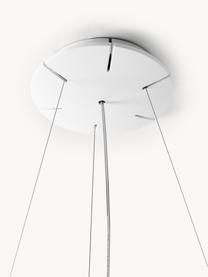 Grande suspension Pirce, larg. 69 cm, Aluminium, laqué, Blanc, larg. 69 x haut. 23 cm