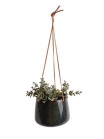 Hangende plantenpot Unique van keramiek, Keramiek, Groentinten, Ø 17 x H 13 cm