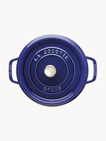 Runder Bräter La Cocotte aus Gusseisen, Gusseisen, emailliert, Royalblau, Silberfarben, Ø 24 cm x H 15 cm, 3.8 L