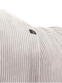 XL Cord-Sitzsack Velours, Bezug: 88% Nylon, 12% Polyester , Platinfarben, Ø 140 x H 90 cm