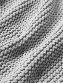Copricuscino a maglia in cotone organico Adalyn, 100% cotone organico, certificato GOTS, Grigio, Larg. 40 x Lung. 40 cm