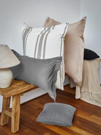 Dzianinowa poszewka na poduszkę z bawełny organicznej Adalyn, 100% bawełna organiczna, certyfikat GOTS, Szary, S 40 x D 40 cm