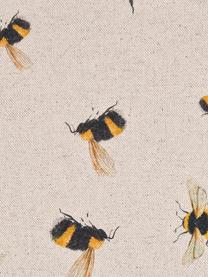 Runner in misto cotone con motivo api Biene, 85% cotone, 15% lino, Beige, giallo, nero, Larg. 40 x Lung. 145 cm