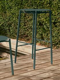 Kovová záhradná barová stolička Novo, Potiahnutá oceľ, Tmavozelená, Ø 38 x V 75 cm