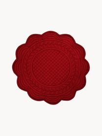 Runde Tischsets Boutis, 2 Stück, 100 % Baumwolle, Rot, Ø 43 cm