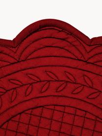 Manteles individuales redondos Boutis, 2 uds., 100% algodón, Rojo, Ø 43 cm