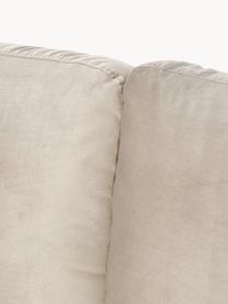 Samt-Schlafsofa Luna (3-Sitzer) mit Matratze, Bezug: Samt (100 % Polyester) De, Gestell: Massives Buchenholz, Schi, Samt Greige, B 270 x T 184 cm, Eckteil links