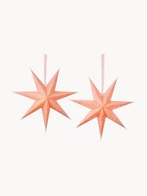 Grandes étoiles lumineuses Amelia, 2 pièces, Papier, Vieux rose, larg. 60 x haut. 60 cm