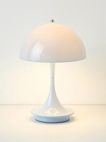 Mobiele dimbare LED tafellamp Panthella, H 24 cm, Lampenkap: acrylglas, Acrylglas lichtblauw, Ø 16 x H 24 cm