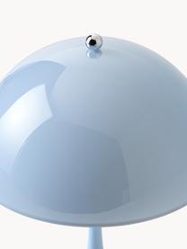 Lampada da tavolo portatile a LED con luce regolabile Panthella, alt. 24 cm, Paralume: vetro acrilico, Struttura: alluminio rivestito, Vetro acrilico grigio-blu, Ø 16 x Alt. 24 cm