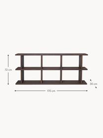 Holz-Regal Kona, Mitteldichte Spanplatte mit Eichenholzfurnier, lackiert

Dieses Produkt wird aus nachhaltig gewonnenem, FSC®-zertifiziertem Holz gefertigt., Eichenholz, dunkel lackiert, B 170 x H 72 cm