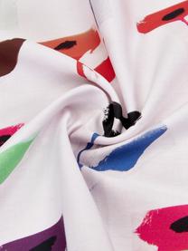 Designové povlaky na polštáře z bavlněného saténu Weyda, 2 ks, Bílá, růžová, Š 40 cm, D 80 cm
