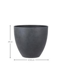 Grand pot de fleurs Bravo, Plastique, Anthracite, Ø 45 x haut. 39 cm