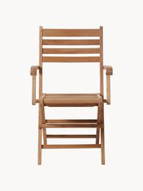 Inklapbaar tuin armstoel York van teakhout, Teakhout, gepolijst, Teak, B 52 x D 53 cm