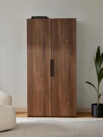 Armoire modulaire à portes battantes Simone, larg. 100 cm, plusieurs variantes, Aspect bois de noyer, noir, Basic Interior, larg. 100 x haut. 200 cm