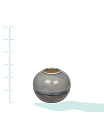 Kleine Deko-Vase Rumble aus Steingut, Steingut, Grautöne, Blau, Ø 15 x H 13 cm