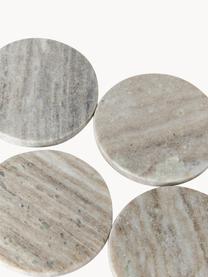 Set di 4 sottobicchieri in marmo Callum, Marmo, Beige marmorizzato, Ø 10 x Alt. 1 cm