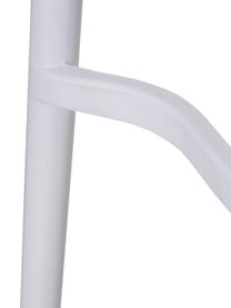 Taburete alto con respaldo de plástico Henri, Asiento: malla de polipropileno Es, Beige, blanco, An 38 x Al 102 cm