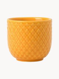 Kieliszek na jajka z porcelany Rhombe, 4 szt., Porcelana, Słoneczny żółty, Ø 5 x W 5 cm