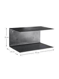 Estantería de pared Phantom, 2 uds., Metal pintado, Negro, An 30 x Al 15 cm