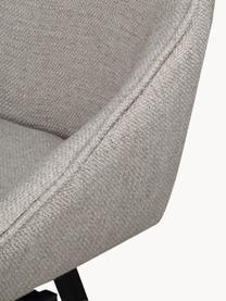 Chaise pivotante rembourrée Alison, Tissu grège, larg. 51 x prof. 57 cm